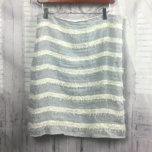 J. McLaughlin Skirt Midi Striped Linen 8
